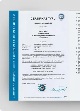 Certificado de tipo