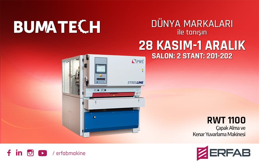 Visit us at BUMATECH show Bursa (28.11.-1.12.2024)